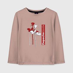 Лонгслив хлопковый детский Depeche Mode - Roses violator, цвет: пыльно-розовый
