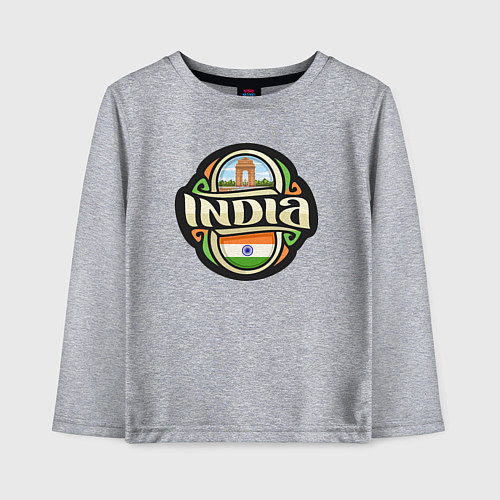 Детский лонгслив India / Меланж – фото 1