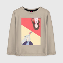 Лонгслив хлопковый детский Очень приятно Томоэ, цвет: миндальный