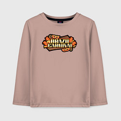 Лонгслив хлопковый детский Карнавал в Бразилии, цвет: пыльно-розовый