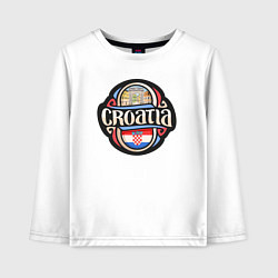 Лонгслив хлопковый детский Хорватия, цвет: белый