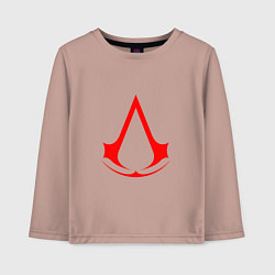 Детский лонгслив Red logo of assassins