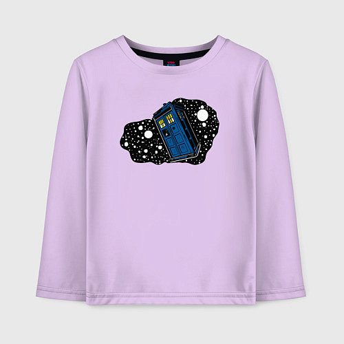 Детский лонгслив Тардис и звёзды / Лаванда – фото 1