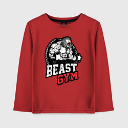 Детский лонгслив Лучший тренажерного зала - лев