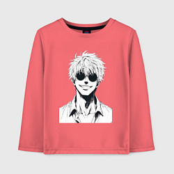 Детский лонгслив Магическая битва Сатору Годзё в очках