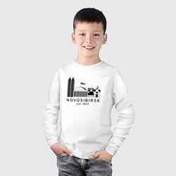 Лонгслив хлопковый детский Новосибирск 1893, цвет: белый — фото 2
