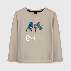 Лонгслив хлопковый детский Gus Gus - A band, цвет: миндальный