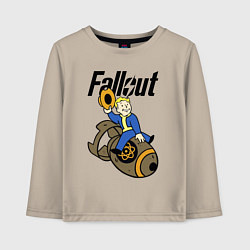 Лонгслив хлопковый детский Vault bomb rider, цвет: миндальный