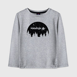 Лонгслив хлопковый детский Night Santa Claus, цвет: меланж