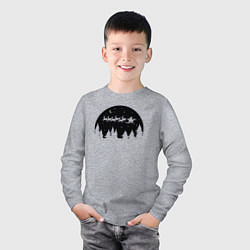 Лонгслив хлопковый детский Night Santa Claus, цвет: меланж — фото 2