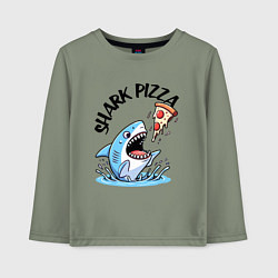 Детский лонгслив Shark pizza - ai art fantasy
