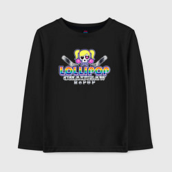 Лонгслив хлопковый детский Lollipop chainsaw repop logo, цвет: черный