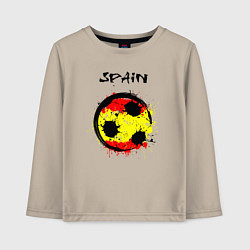 Лонгслив хлопковый детский Football Spain, цвет: миндальный