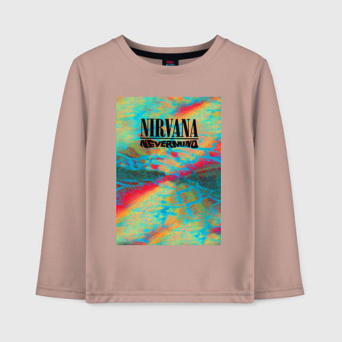 Детский лонгслив Nirvana nevermind album / Пыльно-розовый – фото 1