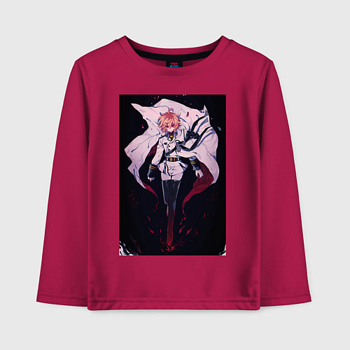 Детский лонгслив Последний Серафим Микаэла Хякуя вампир / Маджента – фото 1