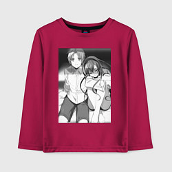 Лонгслив хлопковый детский Реинкарнация безработного Эрис Бореас Грейрат Руде, цвет: маджента