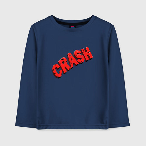 Детский лонгслив Crash / Тёмно-синий – фото 1