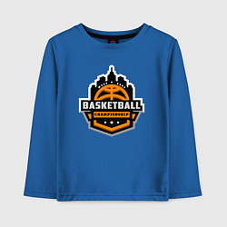 Лонгслив хлопковый детский Championship basketball, цвет: синий