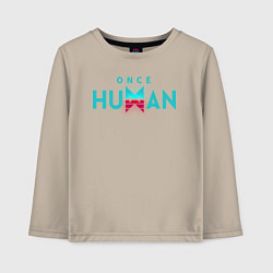 Детский лонгслив Once human logo