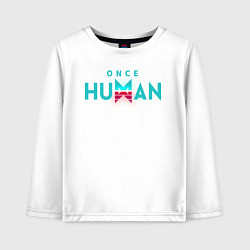 Детский лонгслив Once human logo