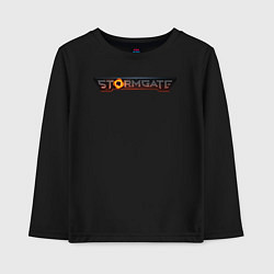 Лонгслив хлопковый детский Stormgate logo, цвет: черный