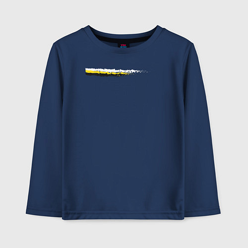 Детский лонгслив Флаг миниатюра российской империи патриоты / Тёмно-синий – фото 1