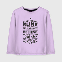 Детский лонгслив Tardis - good luck