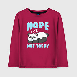 Лонгслив хлопковый детский Неа не сегодня, цвет: маджента