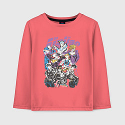 Лонгслив хлопковый детский Джоджо JoJo Bizarre Adventure, цвет: коралловый