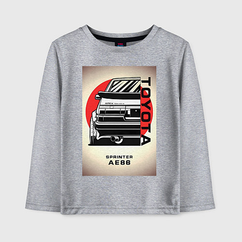 Детский лонгслив Toyota Sprinter / Меланж – фото 1