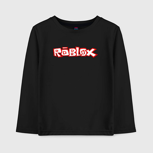Детский лонгслив Roblox красный мем / Черный – фото 1