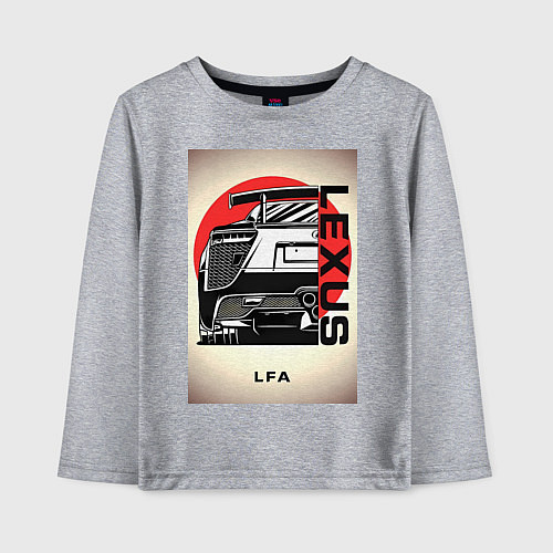 Детский лонгслив Lexus автомобиль jdm / Меланж – фото 1