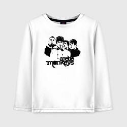 Лонгслив хлопковый детский Arctic Monkeys band, цвет: белый