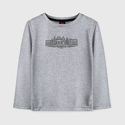 Лонгслив хлопковый детский Город Женева, цвет: меланж
