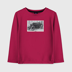 Лонгслив хлопковый детский Retro car Fiat S76, цвет: маджента