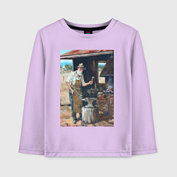 Лонгслив хлопковый детский Металлург, цвет: лаванда