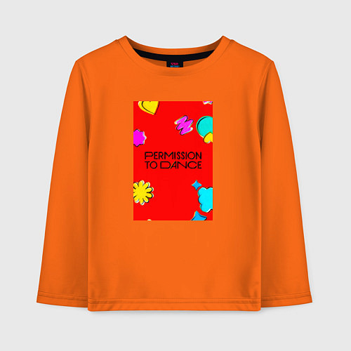 Детский лонгслив Прилгашения на тацен / Оранжевый – фото 1