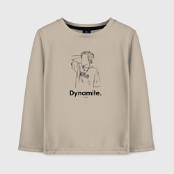 Лонгслив хлопковый детский BTS Dynamite J-Hope, цвет: миндальный