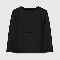 Лонгслив хлопковый детский BTS Dynamite Park Ji-min, цвет: черный