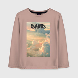 Лонгслив хлопковый детский David облака, цвет: пыльно-розовый