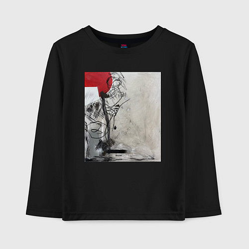Детский лонгслив Abstract Red / Черный – фото 1