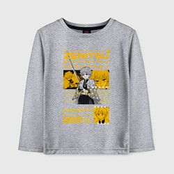 Лонгслив хлопковый детский Зеницу Клинок рассекающий демонов стиль, цвет: меланж