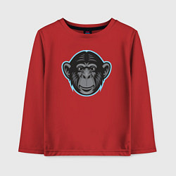 Лонгслив хлопковый детский Funny monkey, цвет: красный