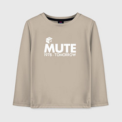 Лонгслив хлопковый детский Depeche Mode - Mute Records, цвет: миндальный