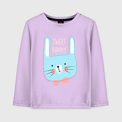 Лонгслив хлопковый детский Sweet bunny, цвет: лаванда