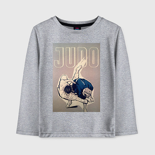 Детский лонгслив Дзюдо бросок через бедро / Меланж – фото 1