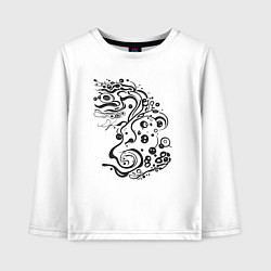 Лонгслив хлопковый детский Вдохновение из природы, цвет: белый