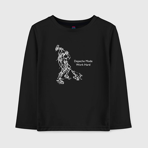 Детский лонгслив Depeche Mode - Work Hard / Черный – фото 1
