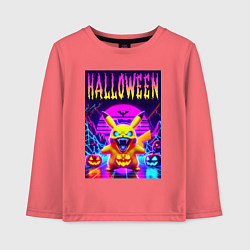 Детский лонгслив Pikachu - halloween vaporwave