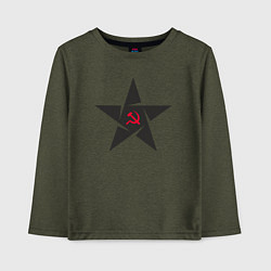 Детский лонгслив Black star USSR